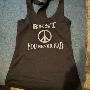 Black Graphic Tank Top